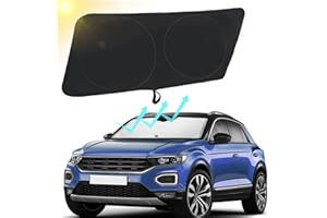 FIIL TVK Car Sun Shade Windshield,Car Heat Shield,Foldable Sun Shield for Heat and UV Protection,Reflective Polyester Blocks Heat That Keeps Your Vehicle Cool, Fits Small Sedans, Mini SUV (59 * 31.5inch)