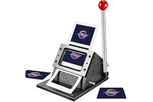 Sayglossy Business ID Card Cutter Die Cutter Black Manual Credit Card Imprinter Kit with 0.76mm Cutting Thickness for Standard PVC Photo Business