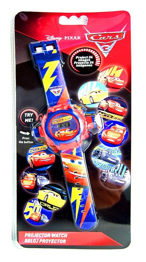 Pixar Cars. Reloj con proyector, Reloj para niños, con Licencia ...