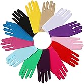SATINIOR 13 Pairs White Spandex Gloves Women Short Stretchy Opera Gloves for Halloween Party Costume Tea Party 1920s Flapper Accessories(Multicolor)
