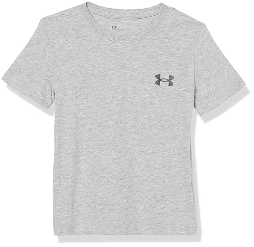 Under Armour Boys' Elite Short Sleeve T-Shirt, Stylish Crew Neckline & Fuller Cut for Complete Comfort, MOD Gray SP22, 5