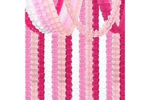 Rose-Red Pink-White Party-Decorations Streamers Garland - 157Ft Four-Leaf Clover Hanging Banner,Wedding Girl Birthday Baby Bridal Shower Engagement Bachelorette Decor Hugtmr