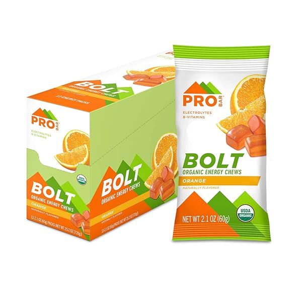 PROBAR – BOLT ORGANIC ENERGY CHEWS, ORANGE, NON-GMO,...