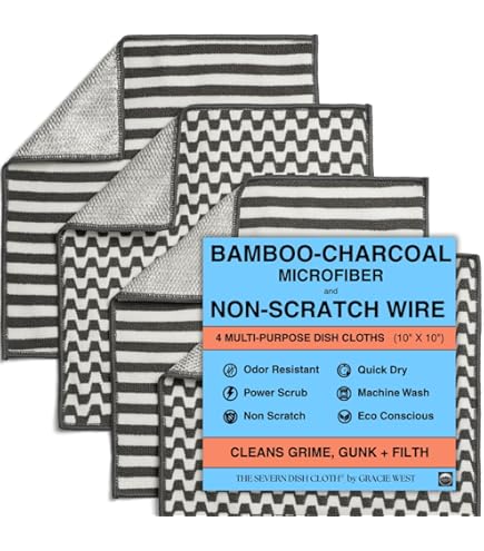 LUNATEC Geschirrtücher Geruchsfrei - Spülschwamm Alternative Für Küche & Camping