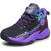 Kids Basketball Shoes High-top Sports Shoes Boys Sneakers Durable Lace-up Non-Slip Running Shoes Secure for Little Kids Big Kids