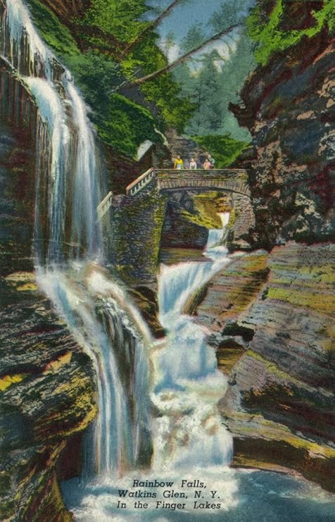 Amazon Com Watkins Glen New York View Of Rainbow Falls And