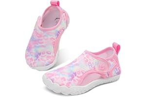 JIASUQI JISUQI Kids Water Shoes Boys Girls Wide Barefoot Beach Swim Aqua Shoes Outdoor Quick Dry Anti-Slip Water Sports Sneak