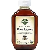 Wellsley Farms Organic Raw Honey, 100% Pure, USDA Certified – 24 oz Bottle.
