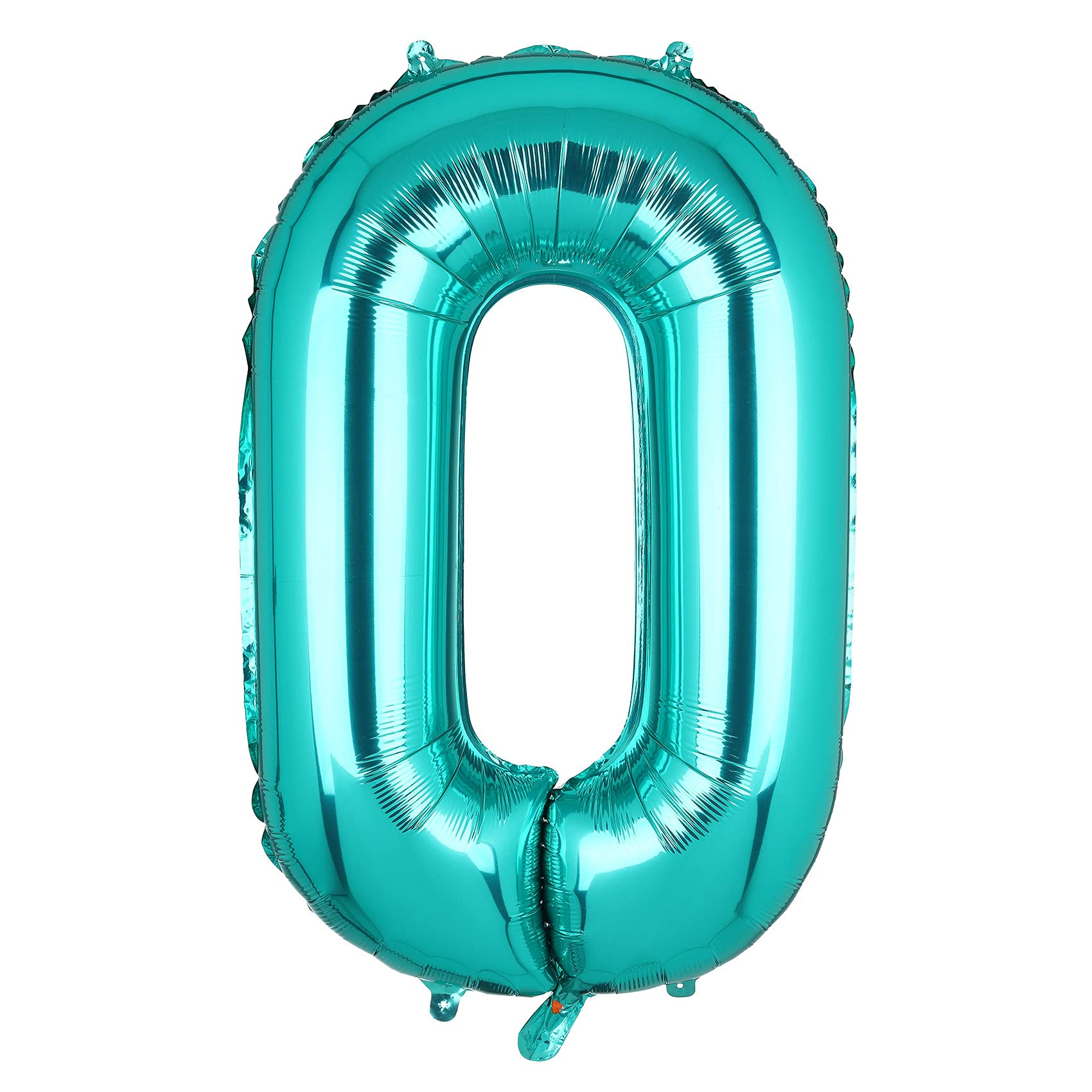 40 Inch Large Teal Number 0 Mylar Balloons Giant Turquoise Helium Foil Balloon for Birthday Party Supplies Decoration