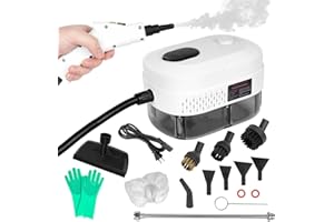 FOANDBEVI 2500W High Pressure Steam Cleaner with One-Button Adjustment, 15 in 1 Handheld Steam Cleaner for Home, Multi-Purpose Portable Steamer for Car Detailing/Grout/Floor/Tile Dirt Remover Cleaning Tool