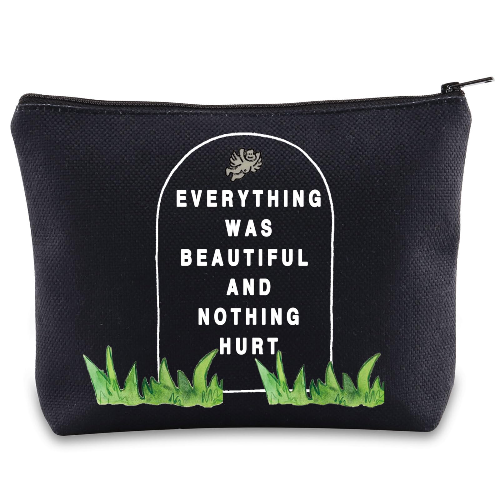 Literature Makeup Bag Book Lover Gifts Everything was Beautiful and Nothing Hurt Book Quote Gifts Literary Zipper Bag (Everything was UK)