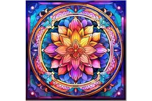 Acudotr Diamond Painting Kits for Adults, 5D DIY Diamond Art Kits for Beginners, Full Drill Diamond Painting Kits for Home Wall Decor, Datura Flowers, 12x12 Inch