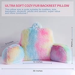 Hobed Life Faux Fur Backrest Pillow for Kids, Teen