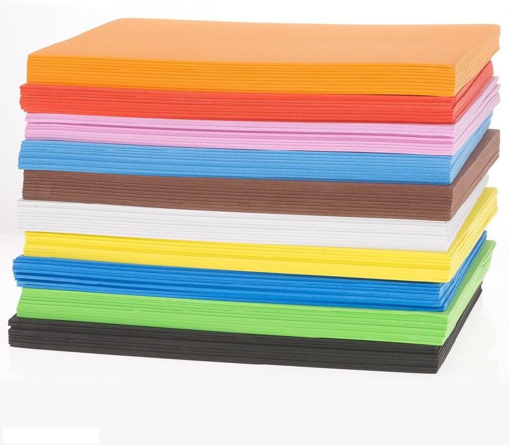 EVA Foam sheets A4 or A3 Choose Colour and Size 10 Sheets