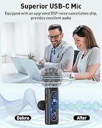 USB C Lavalier Microphone Wireless Mini Mic for