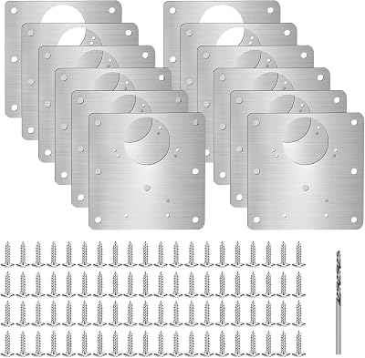 XiangJunly 12Pcs Cabinet Hinge Repair Kit with 80 Screws 2.5mm Drill Bit