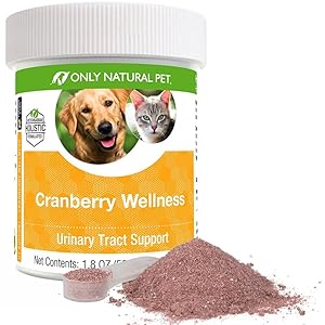 Only Natural Pet Cranberry Wellness Antioxidant Powder for Dogs and Cats - Nutritional Berry Powder Supplement for Urinary Tract Health with Vitamin C