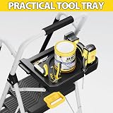 KINGRACK Folding 5-Step Ladder 800 lbs Capacity Safe Lock Handrail Tool Tray view 3