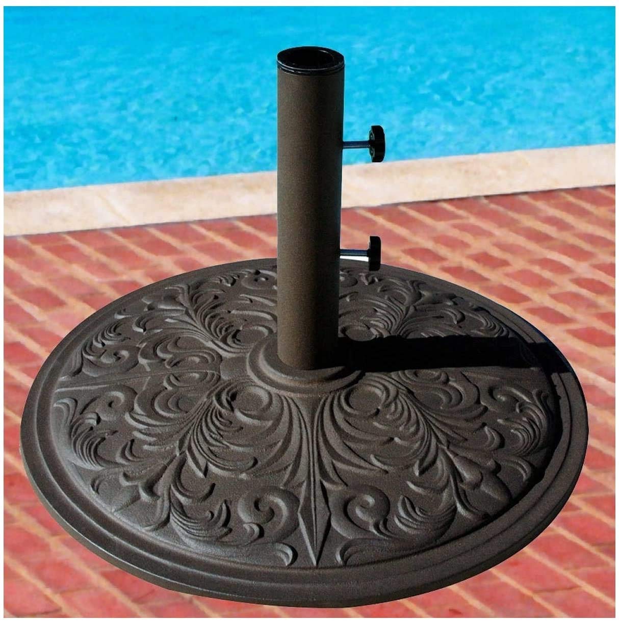 Market Umbrella Base Cast Iron with Bronze Powder Coating 50 Lbs. Buy