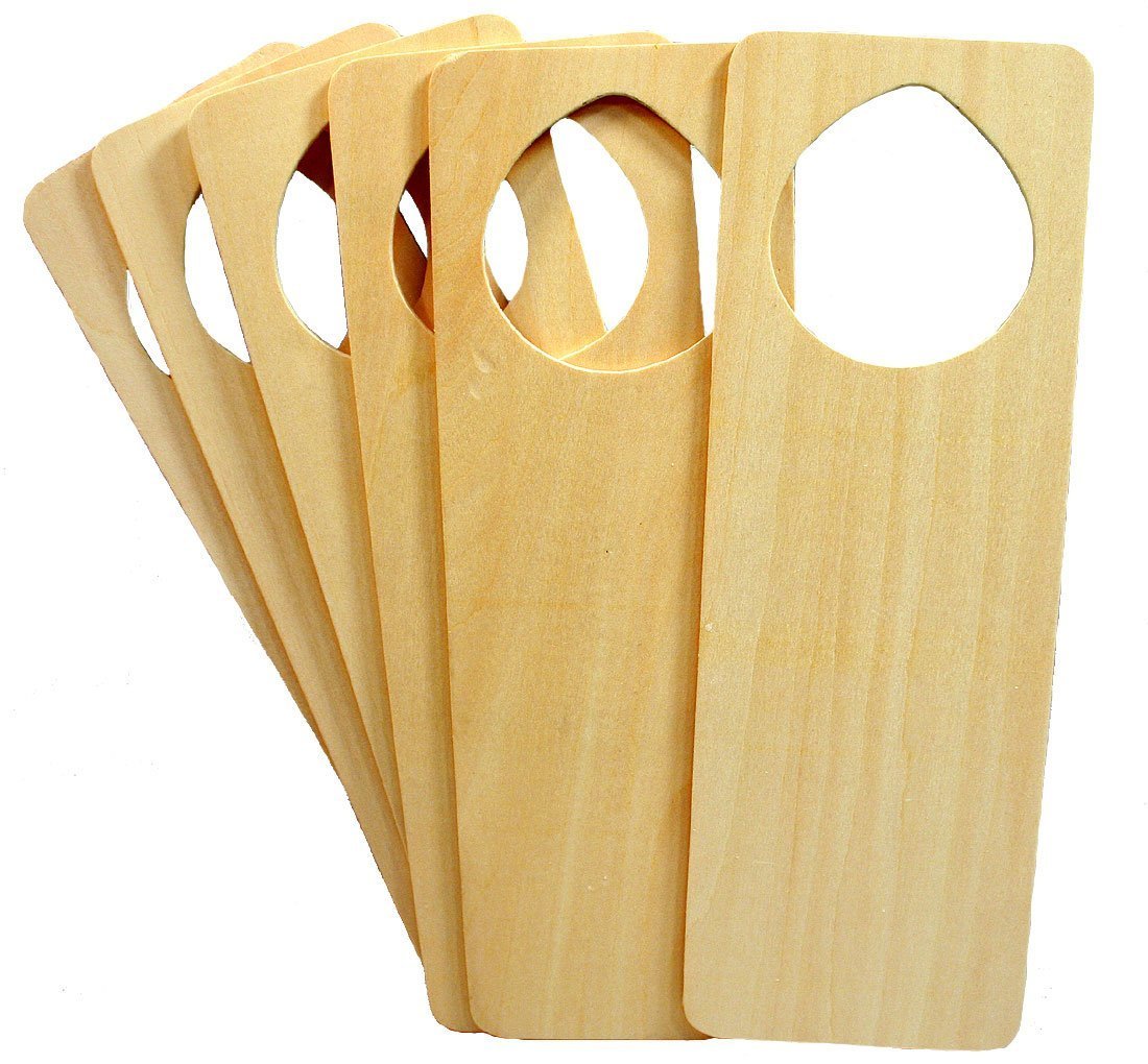 Wood Door Knob Hanger 9.5 x 31/4 Inch, Bulk Savings Pack