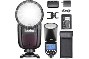 Godox V1S Professional Camera Flash Speedlite Speedlight Round Head Wireless 2.4G Fresnel Zoom Compatible with Sony Cameras f
