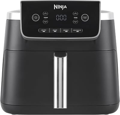 Air Fryer PRO, Freidora de Aire, 4,7L, Cesta Individual, Negro