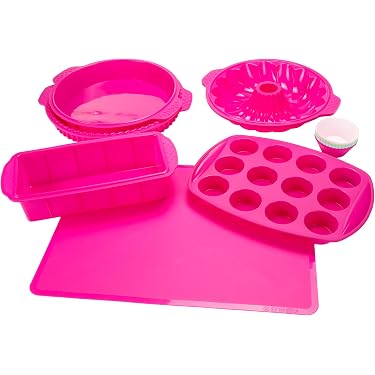 PREMIER Housewares 0805195 Stampo per 6 Brioche in Silicone, Nero