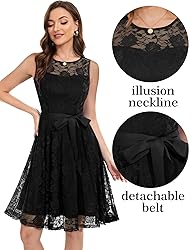 Dressystar Women's Floral Lace Short Bridesmaid