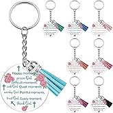 8Pcs Faith Christian Keychain for Women Bible Verse Religious Gifts for Pastor Friend Inspirational Bible Verse Key Chains Bulk for Friend Mothers Day Christmas Birthday Encouragement Keychains Bulk