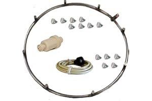 MISTCOOLING Misting Fan Ring Stainless Steel - Fan Misting Ring - Attach to Outdoor Fan - for Patio Misting Fan, Restaurant Patio Fan (Stainless Steel Ring - 8 Nozzles Ring)