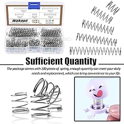 Wokape 100Pcs Compression Springs Assortment Kit, 5
