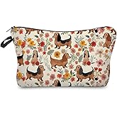 Livel lhood Funny Dachshund Makeup Bag Cute Small Organizer Zipper Pouch Funny Puppy Cosmetic Bag Birthday Present for Dog Lovers Dachshund Mom Women Friends-1