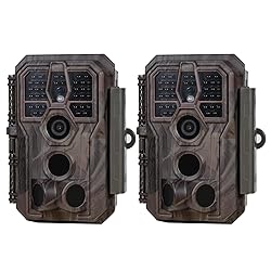 GardePro E5S Trail Camera 2 Pack, 64MP 1296p, Game