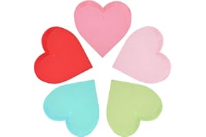 Lystaii 250pcs Heart Shape Paper Valentine Heart Confetti Blank Paper Tags Heart Cutouts 5 Color Gift Tags for Party Favors Wedding Decorations Thank You Card Christmas Cards (5 Color-A)