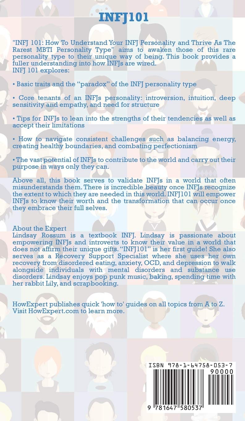 Infj 101 How To Understand Your Infj Personality And Thrive As The Rarest Mbti Personality Type Amazon Co Uk Howexpert Rossum Lindsay Tbd Books Infj 101 How To Understand Your Infj Personality And Thrive As The Rarest Mbti Personality Type Amazon Co Uk Howexpert Rossum Lindsay Tbd Books