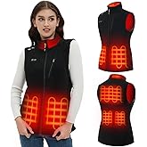 Telguua Women's Heated Vest with Battery Pack Included,Heated Fleece Vest for Women Electric Rechargeable Heated Fleece Vests