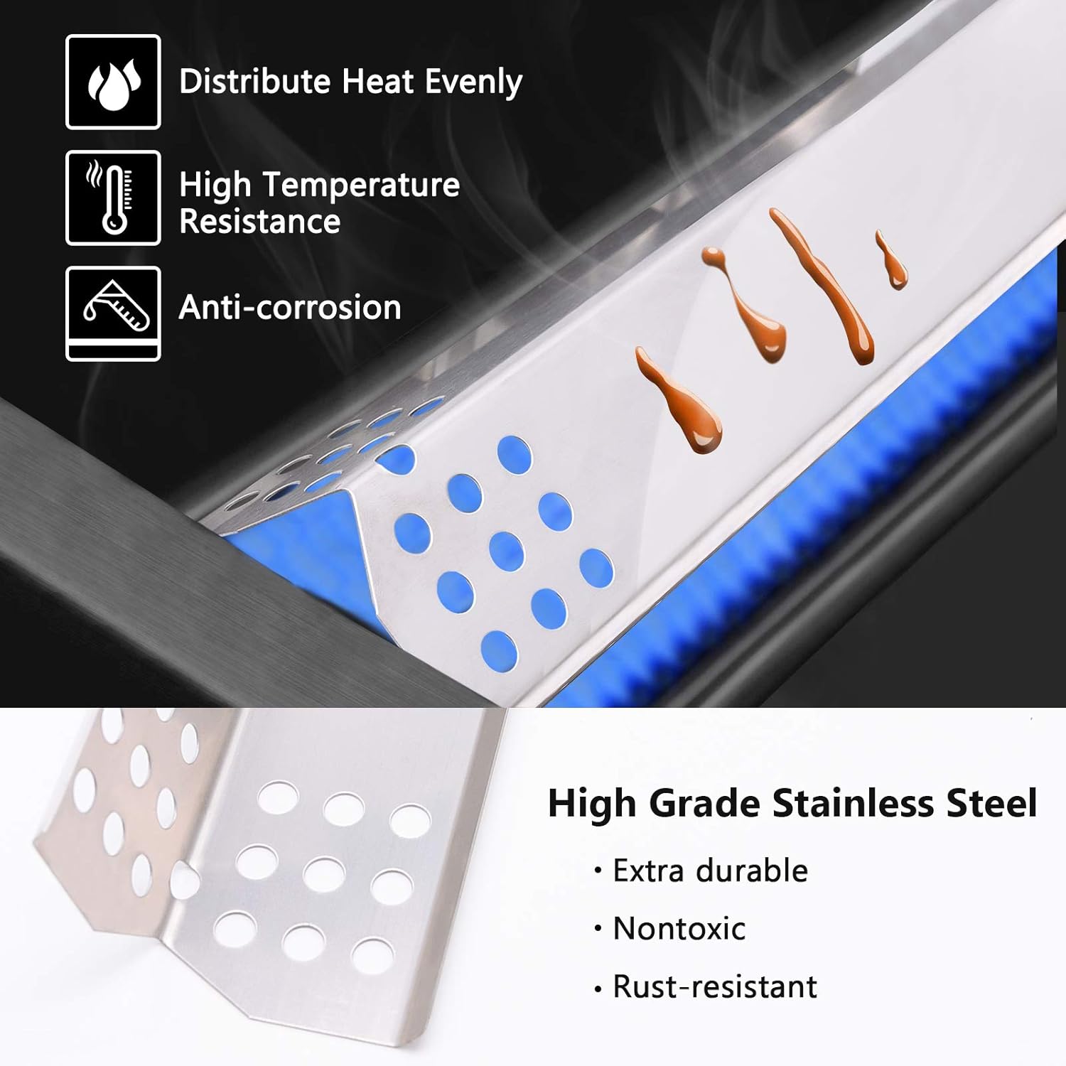 Replacement Parts for Nexgrill 720-0830H 720-0830D, Members Mark 720-0830F, BHG 720-0783H Grill, Heat Plate Shields Grill Burners Igniter for Nexgrill 4 Burner 720-0830H Home Depot : Garden & Outdoor