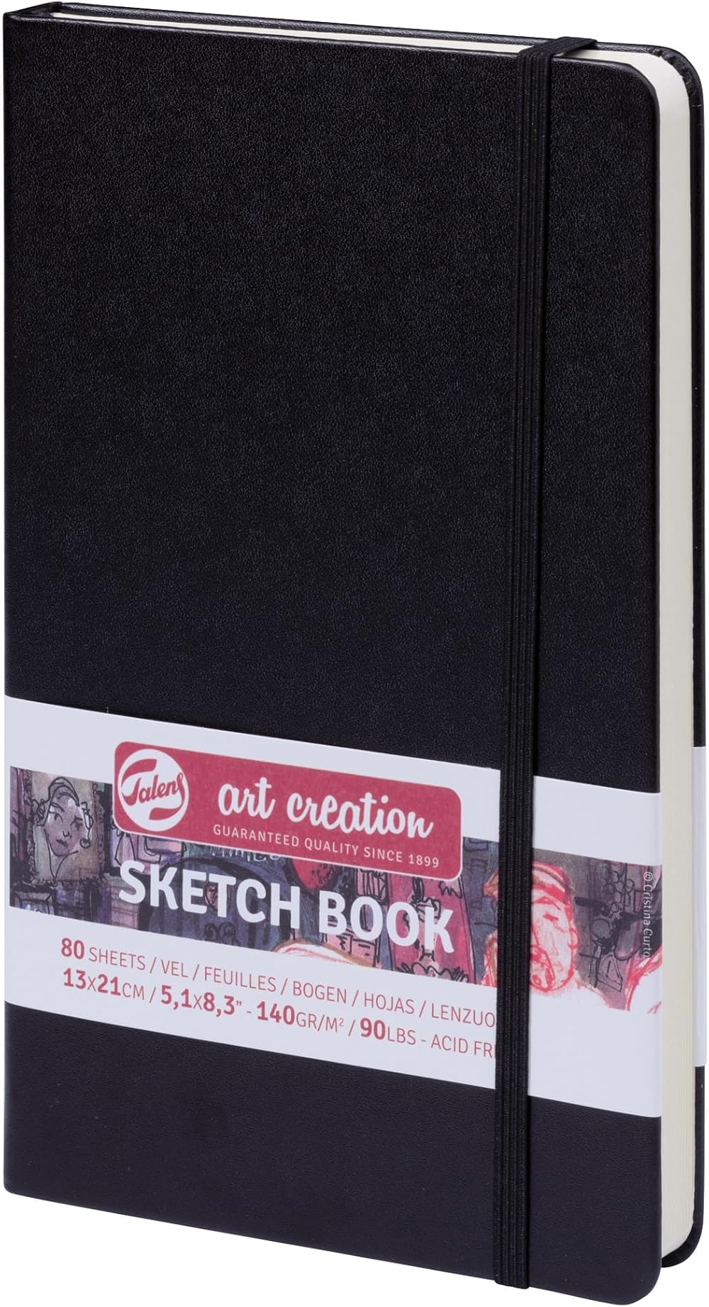 Talens Art Creation Sketchbook Black 13 x 21 cm 80 Sheets 140 g/m²