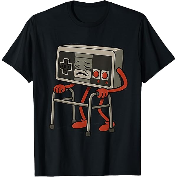Amazon.com: Nintendo NES Controller Retro Stripe 85 T-Shirt