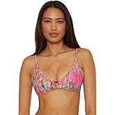 BECCA Women's Polynesia Bralette Bikini Top, Adjustable, Tie Back, Swimwear Separates