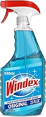 Windex Glass and Window Cleaner Spray Bottle, Bottle Made from 100% Recovered Coastal Plastic, Original Blue, 23 fl oz
