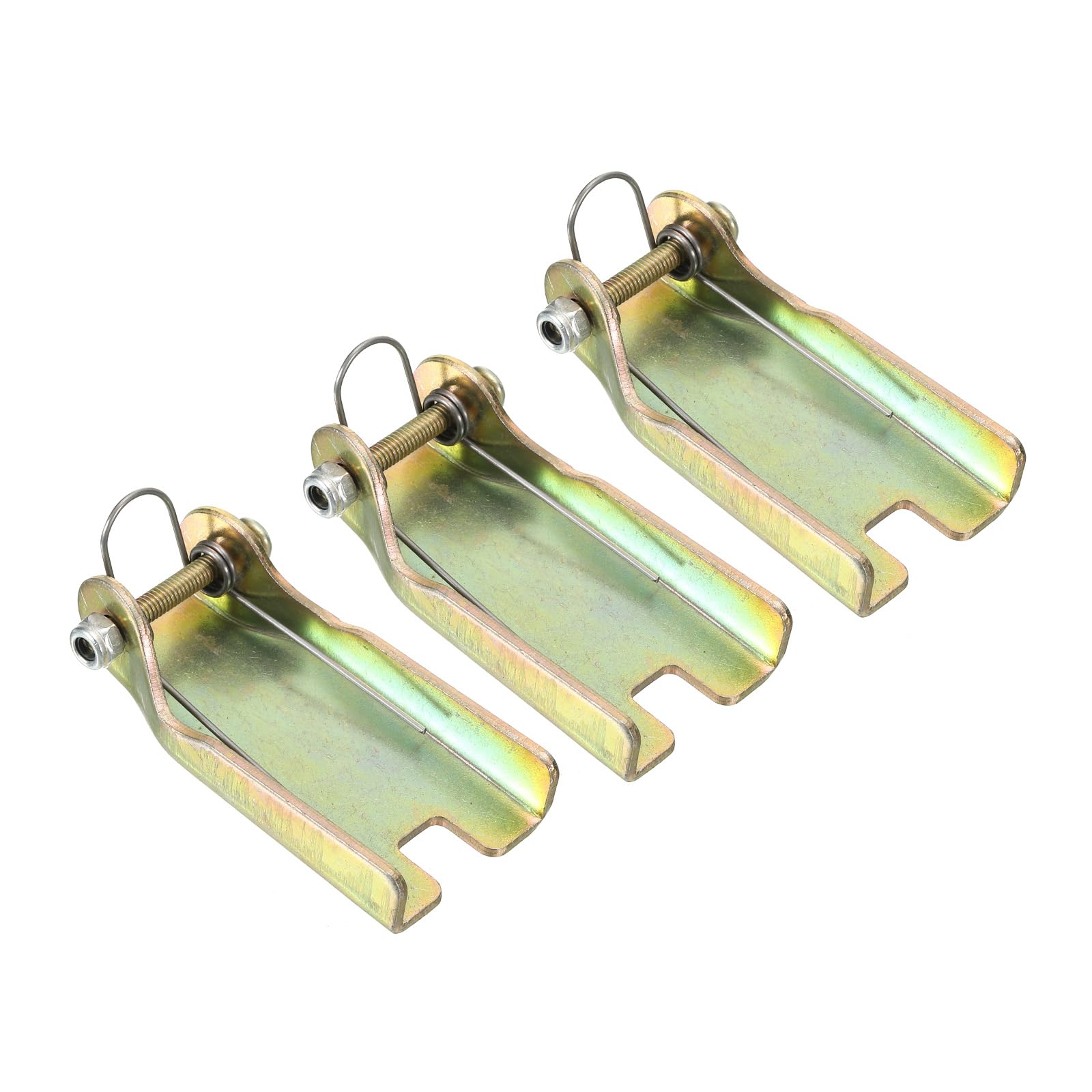 PATIKIL 2.5 Inch Hook Safety Latch Kit, 3 Pack Metal Towing Hitch Replacement for Clevis Hook Trailer, Golden Tone