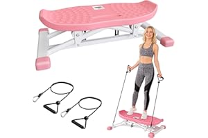 SogesHome Wobble Balance Board with LCD Monitor, Resistance Bands & Massage Pedals - Full Body Workout Equipment for Core Str