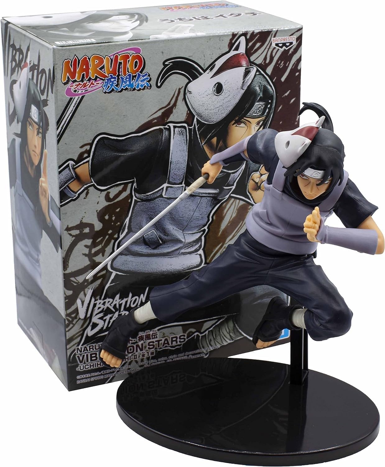 Banpresto Naruto Shippuden Vibration Stars – Figura Di Uchiha Itachi, PVC Da Collezione