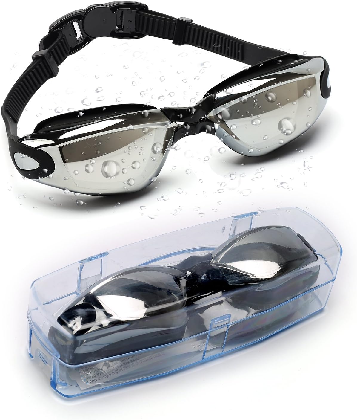 Amazon Com Cassiecy Swim Goggles Anti Fog Uv Protection Waterproof Wide View Swimming Goggles For Men Women Yout Black Sports Outdoors