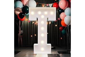 MAGIKIDZ Marquee Letter, 4FT Marquee Light up Letters,LED Light Up Letter T-DIY Party decorations, elevate your events with marquee letters 4 feet tall, perfect for Party, Birthday, Baby Shower
