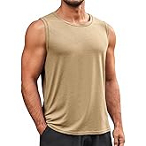 Runcati Mens Sleeveless Tank Tops Workout Cut Off Shirt Muscle Athletic Gym Summer Beach T Shirts