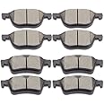 cciyu D1044 D1095 Front Rear Ceramic Brake Pads Kits 8pcs fit For Ford C-Max/EcoSport/Escape/Focus/Transit Connect, For Mazda 3/3 Sport/5, For Volvo C30/C70/S40/V50