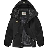 WULFUL Boy’s Winter Waterproof Ski Coat Kids Thick Fleece Snow Jacket Outdoor Windproof Coat