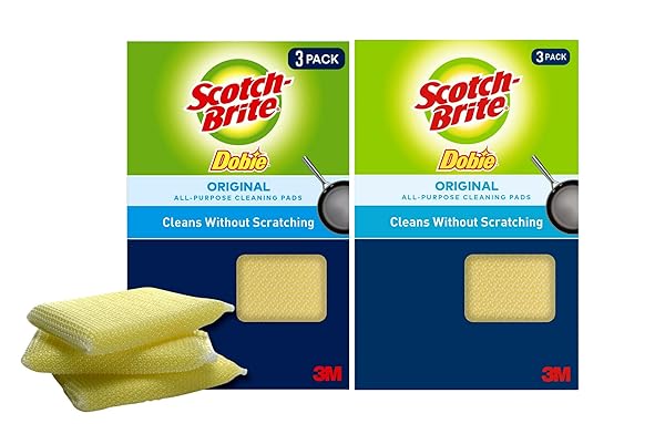 SCOTCH-BRITE DOBIE ALL PURPOSE CLEANING PADS, COUNT 6